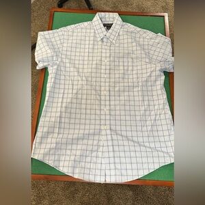 Brooks Brothers White and Blue Plaid Shirt